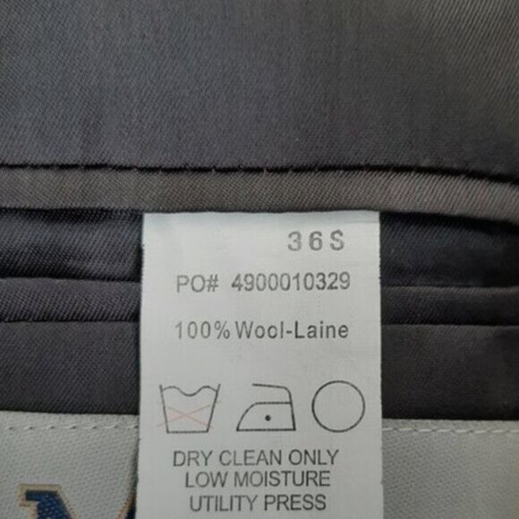 CHAPS / 100% Wool Pinstripe Blazer Jacket Black Men's Sz 36 S - Picture 13 of 13